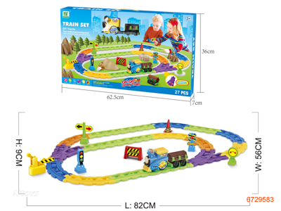 B/O TRAIN TRACK，CAR W/LIGHT/MUSIC,W/O 2AA BATTERIES (27PCS)