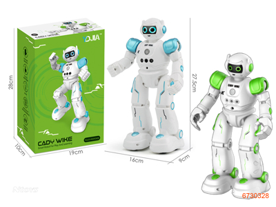 R/C ROBOT W/3.7V BATTERY PACK IN BODY/USB CABLE,W/O 2AA BATTERIES IN CONTROLLER 2COLOURS