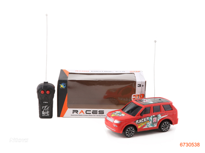 1:20 2CHANNELS R/C CAR W/LIGHT W/O 3AA BATTERIES IN CAR/2AA BATTERIES IN CONTROLLER 2COLORS