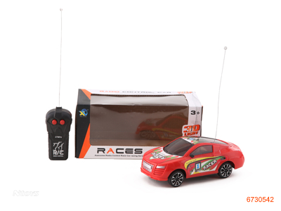 1:20 2CHANNELS R/C CAR W/LIGHT W/O 3AA BATTERIES IN CAR/2AA BATTERIES IN CONTROLLER 2COLORS