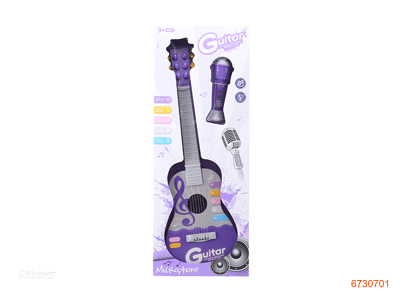 GUITAR W/MICROPHONE/LIGHT/MUSIC W/O 3AA+2AA BATTERIES