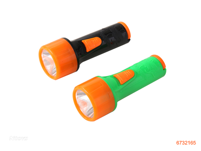 ELECTRIC TORCH W/3*AG10 BATTERIES 4COLOURS