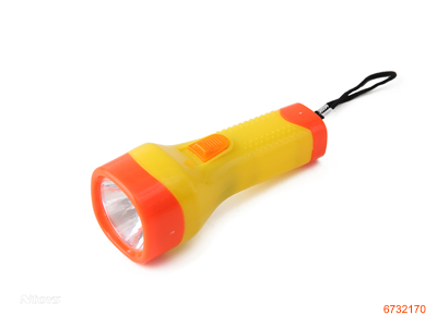 ELECTRIC TORCH W/3*AG10 BATTERIES W/ROPE 4COLOURS