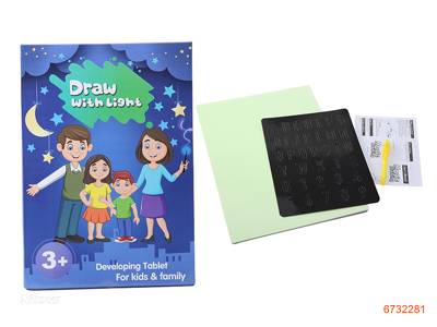 NIGHT LIGHT DRAWING BOARD W/3*AG13 BATTERIES IN PEN