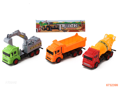 F/P CONSTRUCTION ENGINE TRUCK 3ASTD 3COLOURS