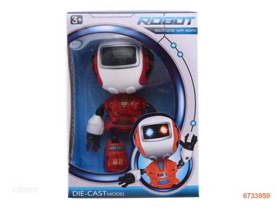 DIE-CAST ROBOT W/SOUND W/3AG13 BATTERIES 3COLOUR