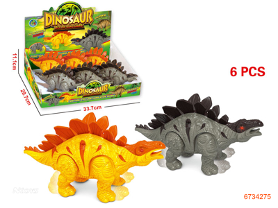 B/O DINOSOUR W/MUSIC,W/O 2AA BATTERIES,6PCS/DISPLAY BOX