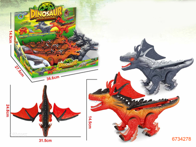 B/O DINOSOUR W/MUSIC,W/O 2AA BATTERIES,6PCS/DISPLAY BOX