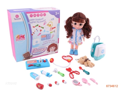 32CM DOCTOR DOLL SET,DOLL W/IC,W/O 2AAA BATTERIES