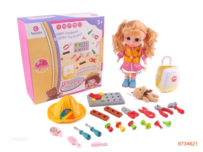 32CM TOOL DOLL SET,DOLL W/IC,W/O 2AAA BATTERIES