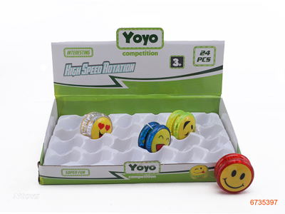 YOYO W/LIGHT/2*AG3 BATTERIES 24PCS/DISPLAY BOX 4ASTD