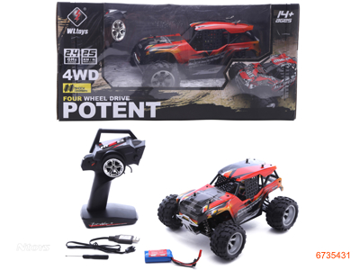2.4G 1:18 4CHANNEL R/C CAR W/6.4V BATTERERIES IN CAR/USB CHARGER, W/O 4AA IN CONTROLLER