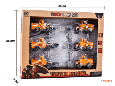 P/B CONSTRUCTION ENGINE TRUCK 6PCS