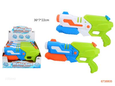 WATER GUN 6PCS/DISPLAY BOX 2COLORS