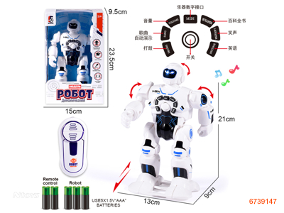 R/C ROBOT ,W/3AA BATTERIES IN BODY,2*AAA BATTERIES IN CONTROLLER