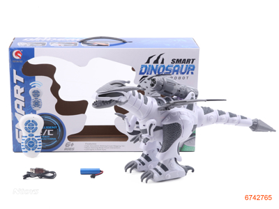 R/C DINOSAUR  W/3.7V CHARGING BATTERIES/USB IN CAR W/O 2*AA BATTERIES IN CONTROLLER