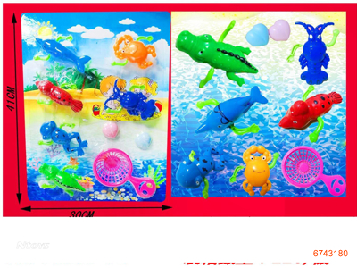 WIND UP WATER TOYS 9PCS