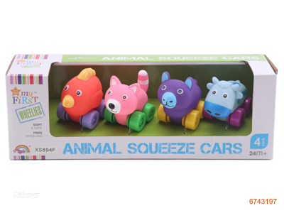 VINYL ANIMAL CAR 4PCS