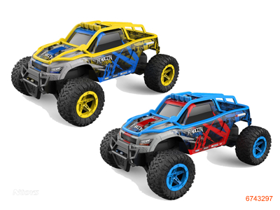 1:16 R/C CAR W/4.8V BATTERIES IN CAR/CHARGER,W/O 2AA BATTERIES IN CONTROLLER 2COLORS