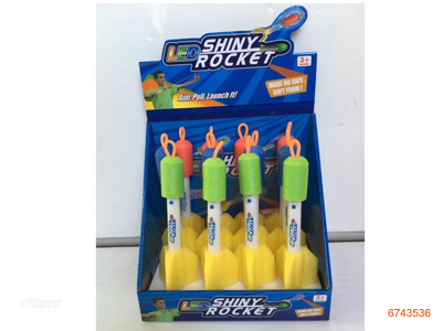 SHINY ROCKET W/LED/3*AG3 BATTERIES 12PCS/DISPLAY BOX