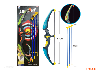 BOW SET W/LIGHT,W/O 2AAA BATTERIES