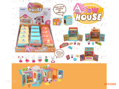 MINI HOUSE 12PCS/DISPLAY BOX