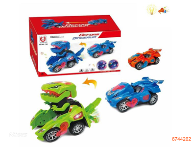 B/O TRANSFORMER CAR W/LIGHT/SOUND,W/O 3AA BATTERIES 3COLORS