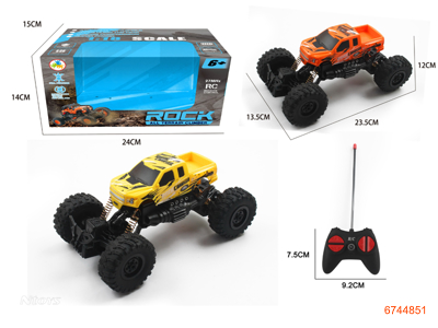 4CHANNELS R/C CAR W/LIGHT W/O 3*AA BATTERIES INCAR W/O 2*AA BATTERIES IN CONTROLLER 2COLORS