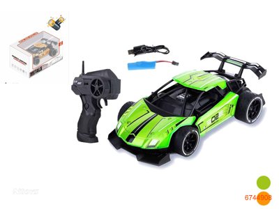 1:16 2CHANNELS R/C CAR,W/LIGHT W/3.7V BATTERY PACK IN CAR/USB CABLE,W/O 2AA BATTERIES IN CONTROLLER 2COLORS