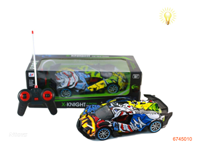 1:14 4CHANNEL R/C CAR W/LIGHT W/O 4AA BATTERIES IN CAR/2*AA  BATTERIES IN CONTROLLER,2COLOURS