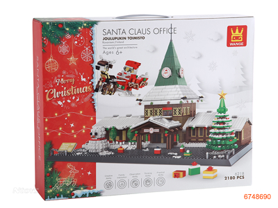 ASSEMBLING BLOCK SANTA CLAUS OFFICE 2180PCS