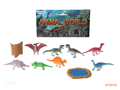 SOLID BODY VINYL DINOSAUR SET