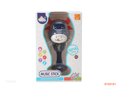BABY STICK W/LIGHT/MUSIC W/O 2*AAA BATTERIES 2COLOURS