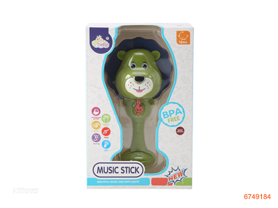 BABY STICK W/LIGHT/MUSIC W/O 2*AAA BATTERIES 2COLOURS