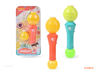 B/O BUBBLE STICK W/LIGHT/MUSIC, W/O 3*AABATTERIES 2COLORS