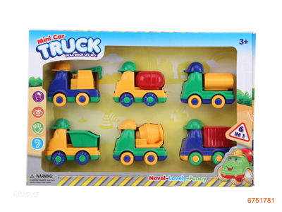 P/B CONSTRUCTION ENGINE TRUCK 6PCS