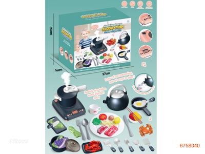 COOKING SET W/LIGHT/SOUND/SPRAY IN INDUCTION COOKER W/O 3*AA BATTERIES