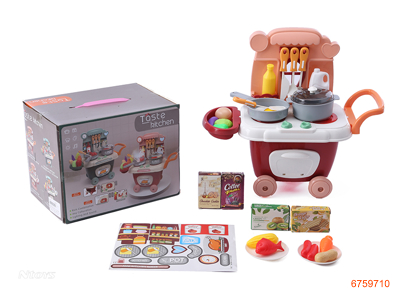 COOKING SET,W/LIGHT/SOUND,W/O 2*AA BATTERIES 2 COLOURS