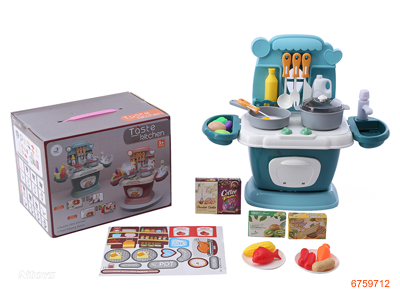 COOKING SET,W/LIGHT/SOUND,W/O 2*AA BATTERIES 2 COLOURS