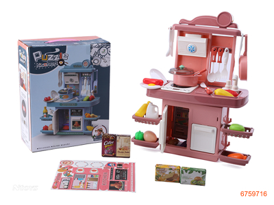 COOKING SET,W/LIGHT/SOUND,W/O 3*AA BATTERIES 2 COLOURS