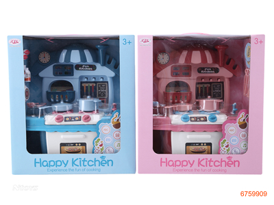 KITCHEN SET,W/LIGHT/MUSIC,W/O 2*AA BATTERIES,2COLOURS