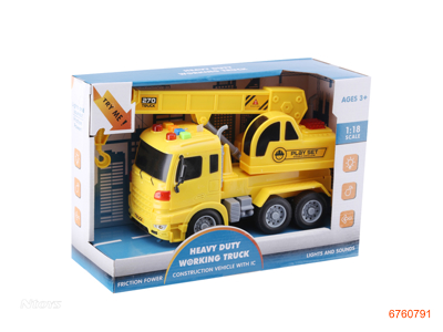 F/P CONSTRUCTION ENGINE TRUCK W/LIGHT/MUSIC/IC/3*AG13 BATTERIES