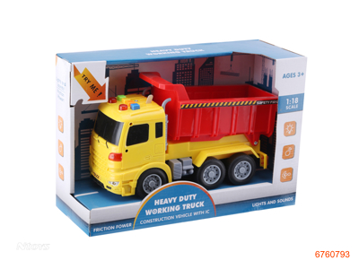 F/P CONSTRUCTION ENGINE TRUCK W/LIGHT/MUSIC/IC/3*AG13 BATTERIES