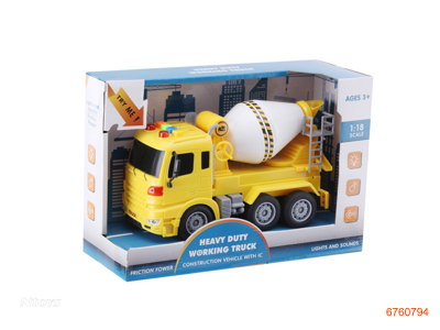 F/P CONSTRUCTION ENGINE TRUCK W/LIGHT/MUSIC/IC/3*AG13 BATTERIES