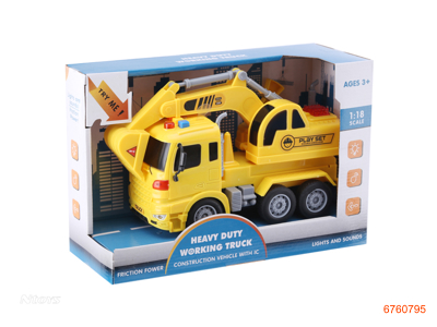 F/P CONSTRUCTION ENGINE TRUCK W/LIGHT/MUSIC/IC/3*AG13 BATTERIES