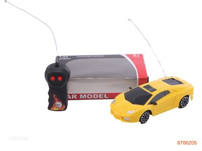 1:24 2CHANNELS R/C CAR,W/O 3*AA BATTERIES IN CAR,W/O 2*AA BATTERIES IN CONTROLLER,2COLOUR