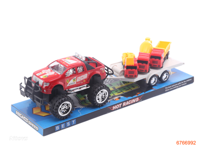 F/P CAR W/3PCS FREE WHEEL CONSTRUCTION ENGINE,2COLOUR