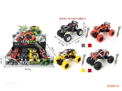 DIY ASSEMBLING PULL BACK DIE-CAST CAR,8PCS/DISPLAY BOX,2ASTD 4COLOUR