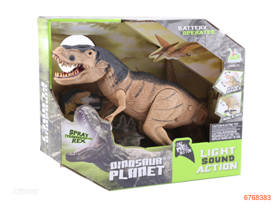 B/O DINOSAUR,W/LIGHT/SOUND/3*AA BATTERIES