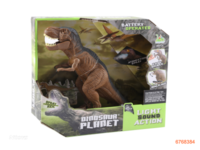 B/O DINOSAUR,W/LIGHT/SOUND/3*AA BATTERIES